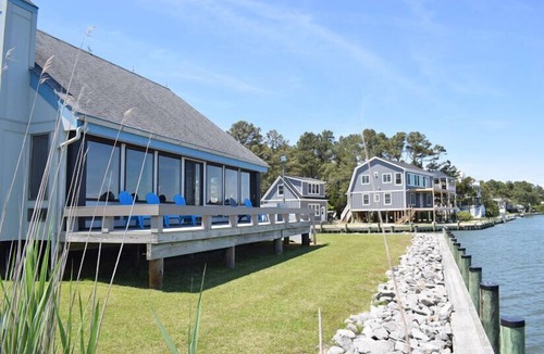 Deep Hole House | Heron's Roost- Waterfront | 4BR Home w/Private Dock I Sunrise Views