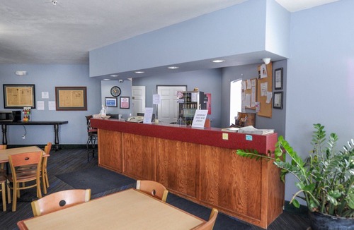 Yuma Hotel | Hotel room with ONE QUEEN BED and attached, private bathroom.