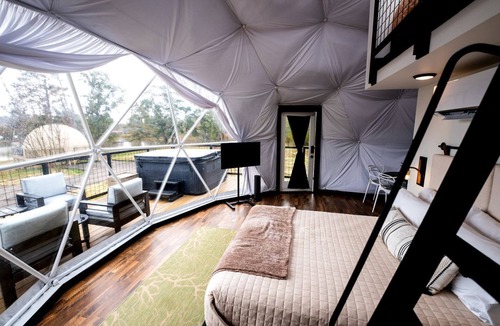 Coosa Cabin | Inviting Dome with Panoramic Views in Cedar Bluff, Alabama