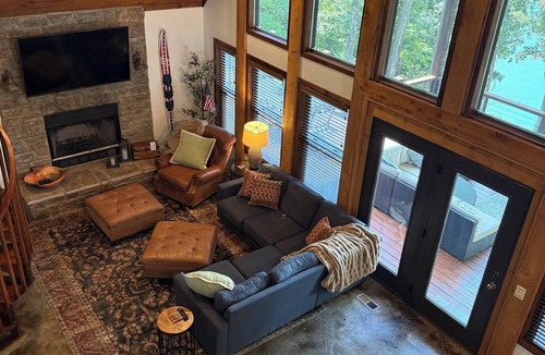 Rambo Riviera House | Lakefront A Frame on Beaver Lake - Stunning Views + Rope Swing Cove