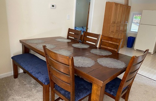 Henrico House | Lakefront Cottages -Sleeps 17 Shared sandy beach and dock area