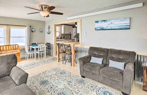 Hamlin County House | Lakefront Vacation Rental with Fire Pit & Dock!