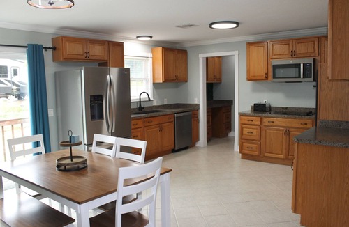 Grove House | Lakefront WITH private dock + saltwater POOL! Near Wolf Creek Boat Launch