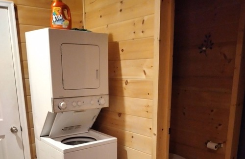 Kemblesville Apartment | Log Cabin studio loft w/yard, firepit, woods, and stream! Many nearby ammenities