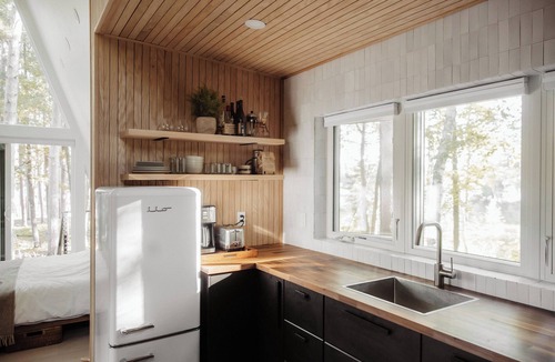 Hackensack Cabin | Modern A Frame Cabin on Private Nature Lake
