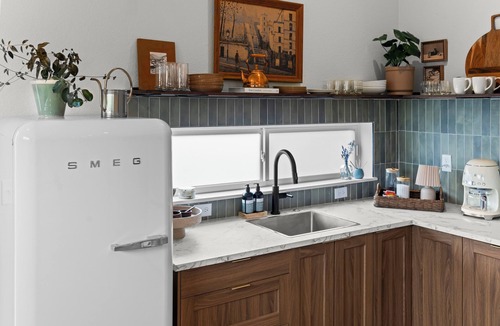 Sloan Lake House | Modern Studio with Workspace and Kitchenette