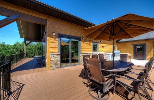 Sturgis House | Mountain-view home w/private hot tub, natural gas grill & gas fireplaces