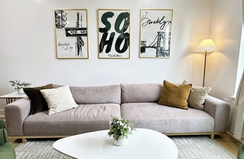 West Side Apartment | New! Designer 2 BR Easy NYC access and minutes to MetLife!