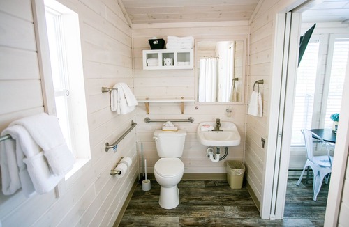 Steele Creek Cabin | New Waterfront Cabin On The Large Sundeck 1 Bedroom Cabin by Redawning