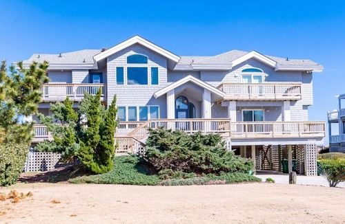 Ocean Hill House | Oceanfront Estate, Corolla, 7 Bedrooms, Heated Pool, Hot tub with oceanview, Lighthouse views