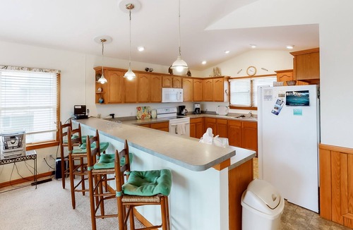 Whalehead Beach House | Oceanside Corolla home with private pool & hot tub, fireplace, AC & private W/D