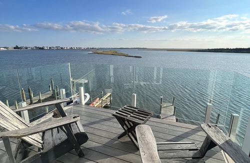 Manahawkin House | On the Bay! Pets OK. Beautiful sunsets from decks. Dock, Kayaks, Chef's kitchen