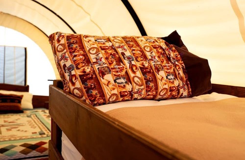 South Oklahoma City House | Perfect Glamping Vacations in this Rustic Conestoga Covered Wagon Rental in Oklahoma