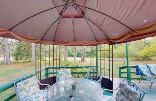 Center Ossipee House | Private spacious mountain view w/beach rights, hot tub, spacious deck & firepit