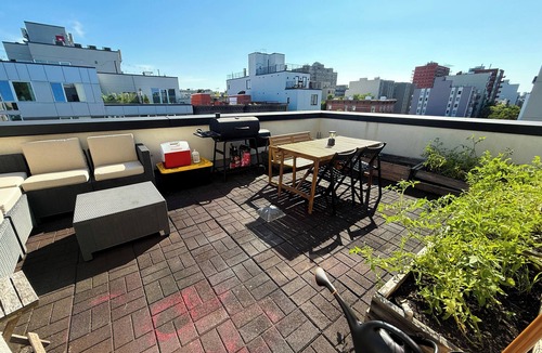 Crown Heights Apartment | Prospect Heights/Clinton Hill. 2 balconies, elevator, top floor, washer/dryer