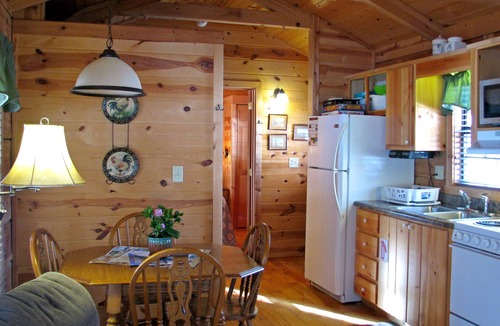 Altamont Cabin | Real Logs-1BR, queen bed & futon-sleeps 4. Riverside