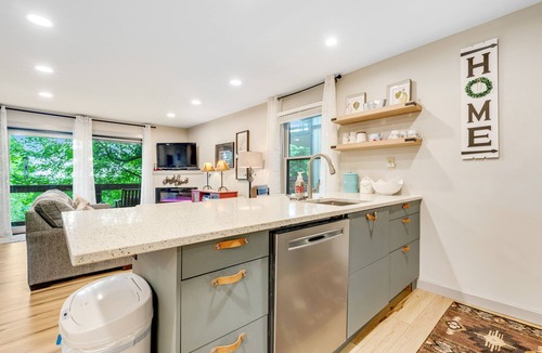 Beech Mountain Condo | Remodeled, dog-friendly condo with balcony, fireplace, & W/D - walk to slopes