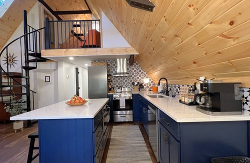Carrolltowne Cabin | Renovated 1973 Aframe with Hot Tub