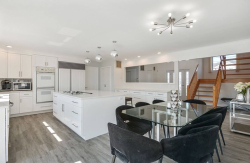 Forked River House | Renovated Contemporary with Bay views & Pool!