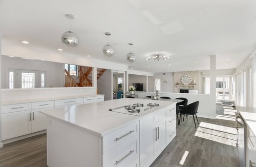 Forked River House | Renovated Contemporary with Bay views & Pool!