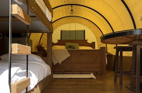 Lillington House | River-Front Wagon Glamping- The Dogwood