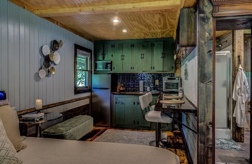 Sugar Grove Cabin | Romantic Farm-Stay Cabin with Petting Zoo & Hot Tub near Boone, NC