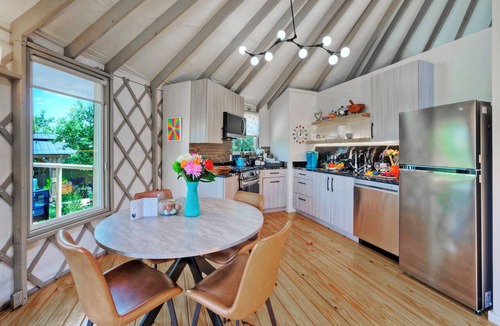 Dripping Springs Cottage | Romantic Ritz of Yurts with Private Hot Tub
