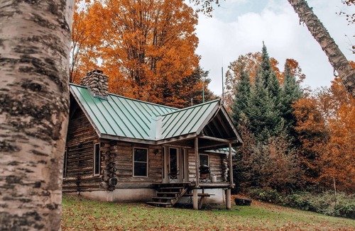 Sutton Cabin | Rustic Log Cabin Rental in the Forest near Kingdom Trails and East Burke, Vermont