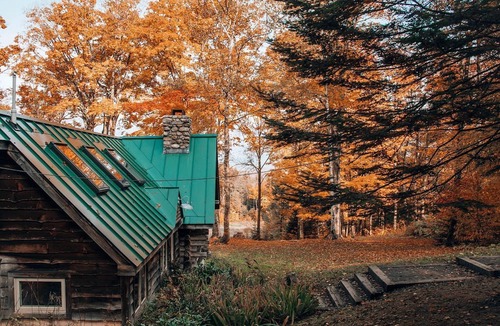 Sutton Cabin | Rustic Log Cabin Rental in the Forest near Kingdom Trails and East Burke, Vermont