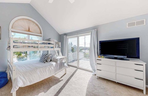 Sandpiper Pines House | Sandpiper Village home with private beach, fireplace, balcony, & washer/dryer