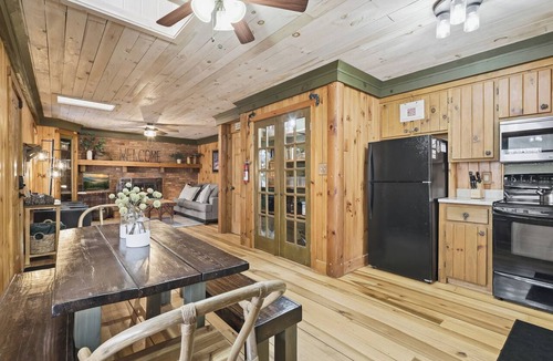 Zionville Cabin | Secluded Forest Cabin with Cozy Porch w/Hot Tub!