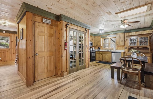 Zionville Cabin | Secluded Forest Cabin with Cozy Porch w/Hot Tub!