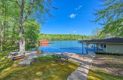 Bumpass House | Secluded lakefront home w/private beach, deck, gas grill, firepit, lake views