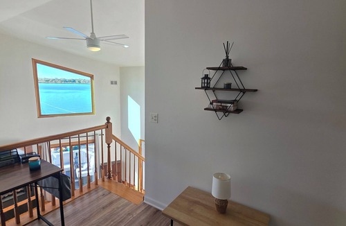 Fox Lake House | Serene Lakefront House on Fox Lake waterfront private firepit ,BBQ, outdoor deck