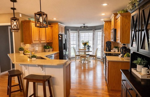Andrew County House | Spacious 3BR, 3.5BA Country Retreat Near KC, Patio Fireplace, Game Room