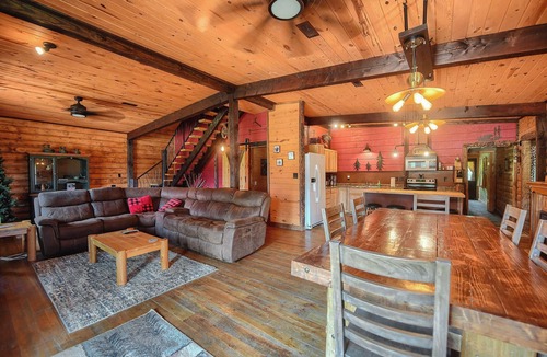 Lead Cabin | Spacious cabin off Hwy 85 with beautiful views and plenty of trailer parking.