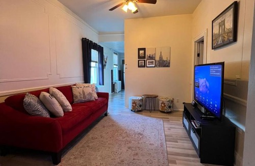 The Waterfront Apartment | Spacious cozy Jersey City Home Easy NYC Access