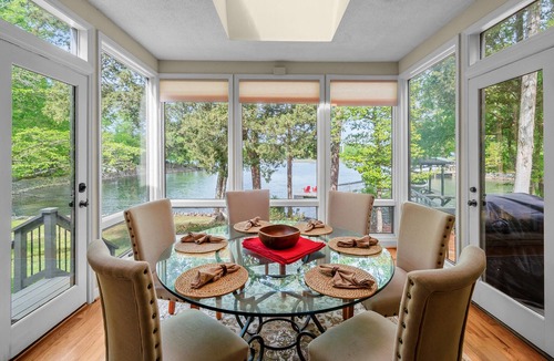 Lake Wylie House | Sprawling Lakefront Home on Peninsula, Beach, Dock, Kayaks, SUPs, Dogs Welcome!