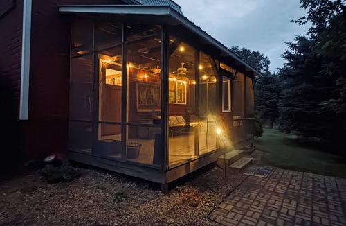 Hartington Cabin | Stay in a Stunning Red Barn Filled with Antique Charm