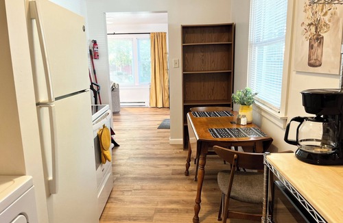 Kirksville Apartment | StayClosePets, ground lvl, Queen, 30days+