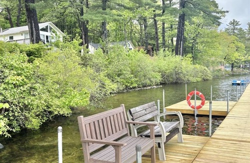 South Casco Cabin | Steps away from a shared sandy beach! Boat slip on Thomas Pond