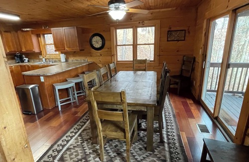 Butler Cabin | Still Waters Log Cabin Sits in a Mountain Lake Setting. Amazing Views!