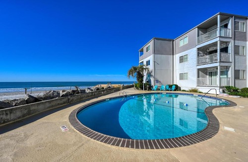 North Myrtle Beach Apartment | Stunning Location Views Oceanfront 2BR-1st Floor Cherry Grove Ocean View Villas B1