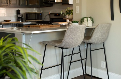 Bettendorf House | Stylish Mid-Century home on Mississippi River bike path.