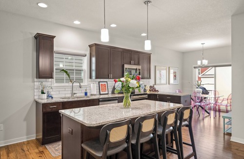 West Des Moines House | The Glenda! Sassy West Glen Home + Garage + TVs + WiFi + Electric Fireplace