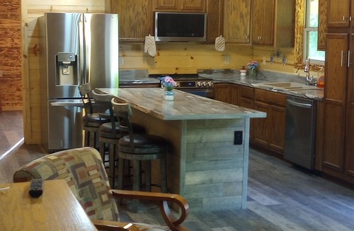 Mammoth Spring House | The River Cabin, At Saddler Falls on Spring River with AC. Sleeps 12+