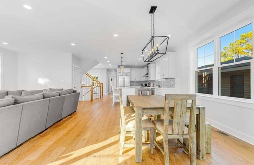 Bethany Beach House | Town of Bethany Beach home with a fireplace & outdoor living - near beach