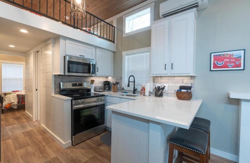 Bryson City Villa | Train River Depo Tiny Luxury Living with River Views