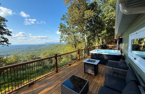 Ranger Cabin | Tranquil Escape: Hot Tub, Scenic Views, Family Fun