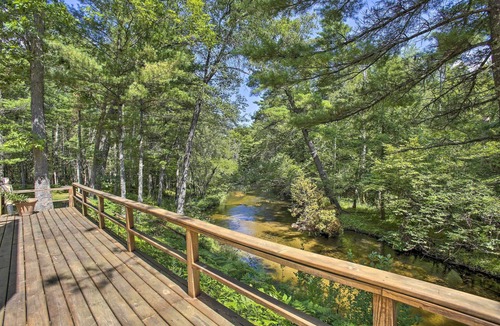 Baldwin House | Tranquil Riverside Home w/Wraparound Deck & Views